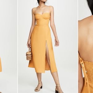 Reformation Nebraska Dress in Ochra